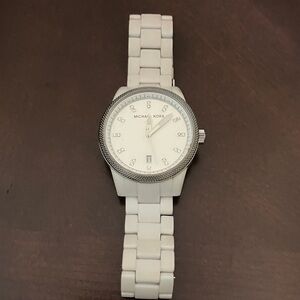 Michael Kors White and Silver Watch